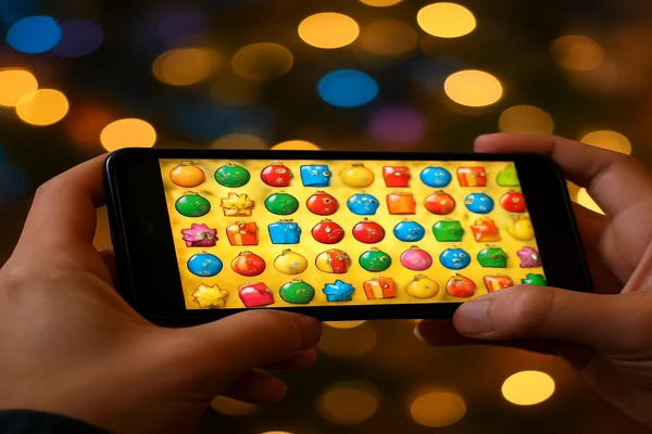 একজন ব্যক্তি স্মার্টফোনে অত্যন্ত স্বাচ্ছন্দ্যে অনলাইন গেমিং উপভোগ করছেন